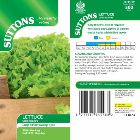 Lettuce 'Lollo Bionda' - Seeds - Image 3