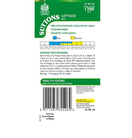 Lettuce 'Mix' - Seeds - Image 3