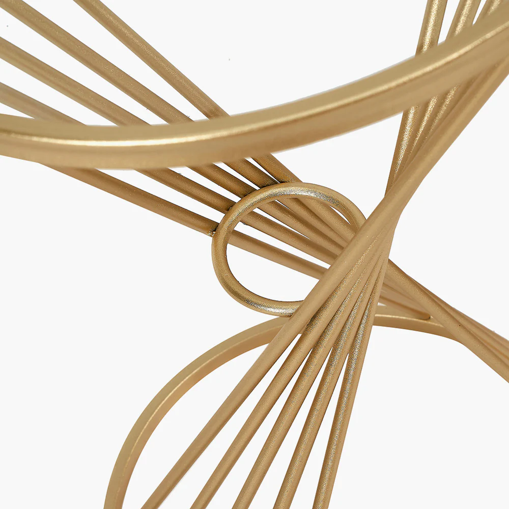 Liberty Glass and Gold Metal Small Side Table - Image 3