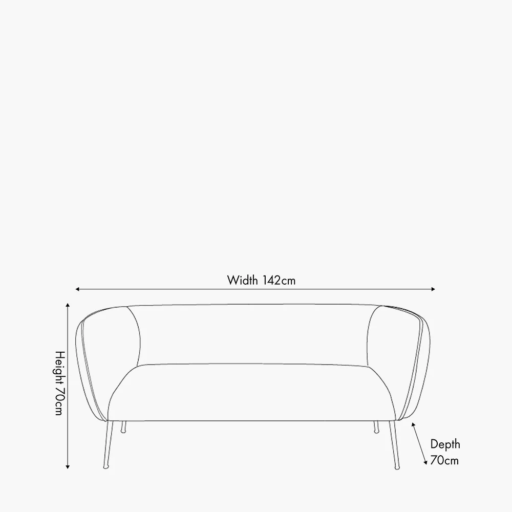 Lucca Dove Grey Velvet and Metal Sofa - Image 9