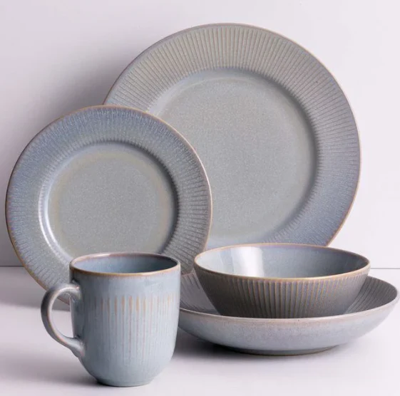 Mason Cash Reactive Linear Grey Bowl 16cm - Image 2