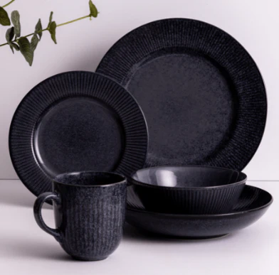 Mason Cash Reactive Linear Black pasta bowl 23cm - Image 2