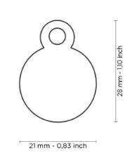 MY FAMILY Small Round Golden Brass ID Tag - Image 2