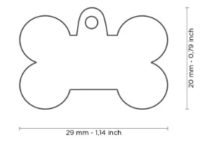 MyFamily Basic Handmade Small Pink Bone ID Tag - Image 2