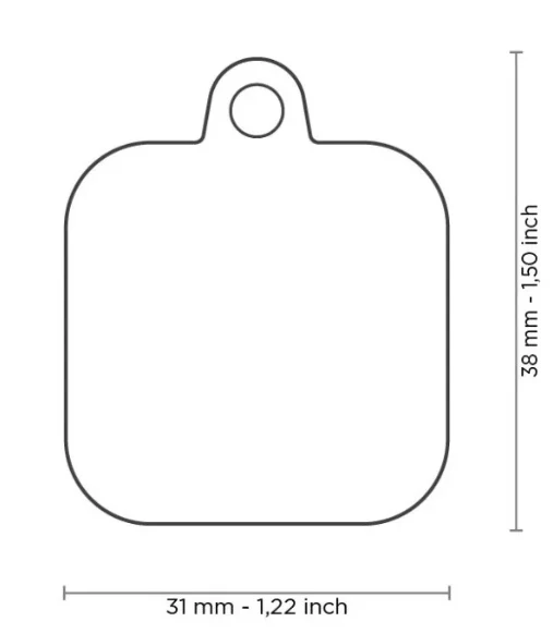 MyFamily Hushtag Square Chrome Plated Brass Black Rubber - Image 2