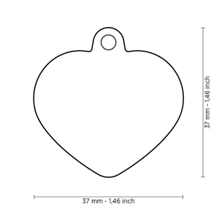 MyFamily Hushtag Heart Chrome Plated Brass Black Rubber - Image 2