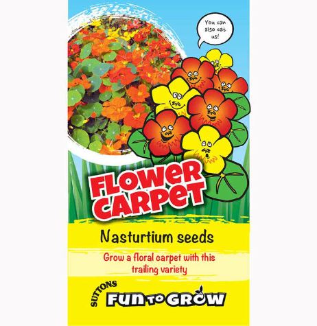Nasturtium 'Flower Carpet (Dayglow Mix)' - Seeds