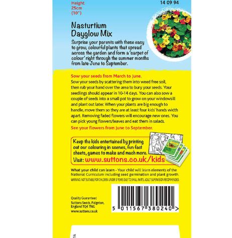 Nasturtium 'Flower Carpet (Dayglow Mix)' - Seeds - Image 2