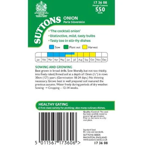 Onion 'Paris Silverskin' - Seeds - Image 3