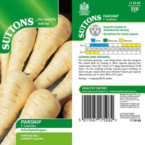 Parsnip F1 'Gladiator' - Seeds - Image 2