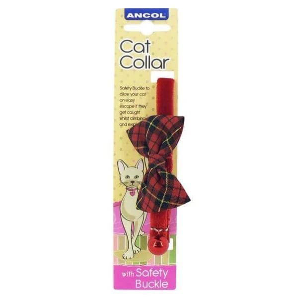 Vintage Bow Cat Collar Tartan - Image 2