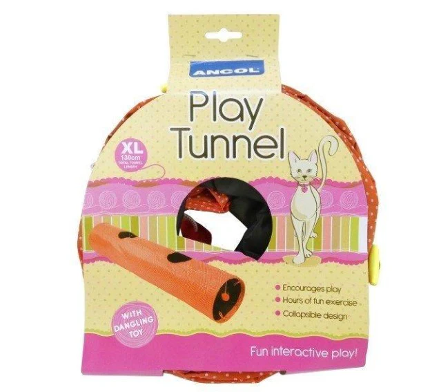 Ancol Large Red Spot Cat Tunnel 1.3m - Image 2
