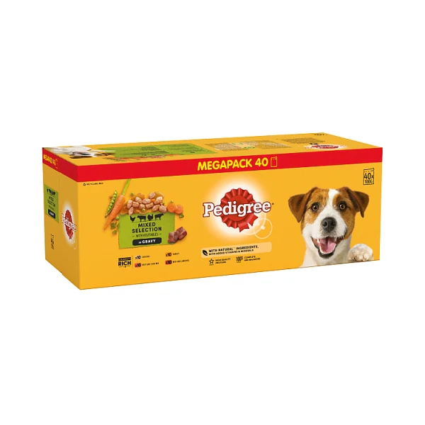 Pedigree Meat & Veg 100g Pouch - 40 Pack in Jelly