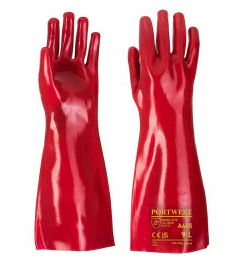 Portwest A435 PVC Gauntlet Red XL - Image 2