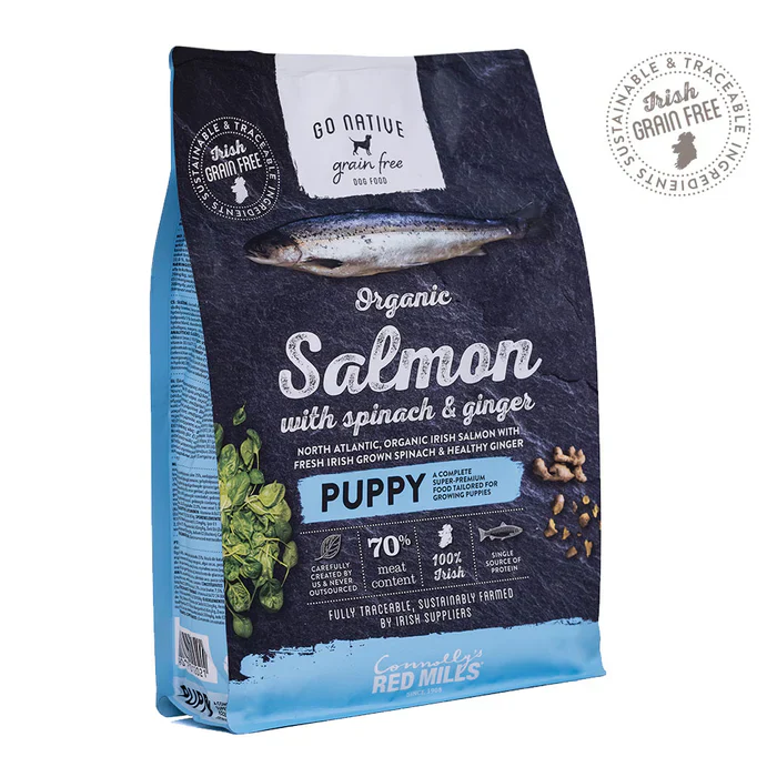 Hypoallergenic Red Mills Go Native Puppy with Organic Salmon, Spinach & Ginger 800g
