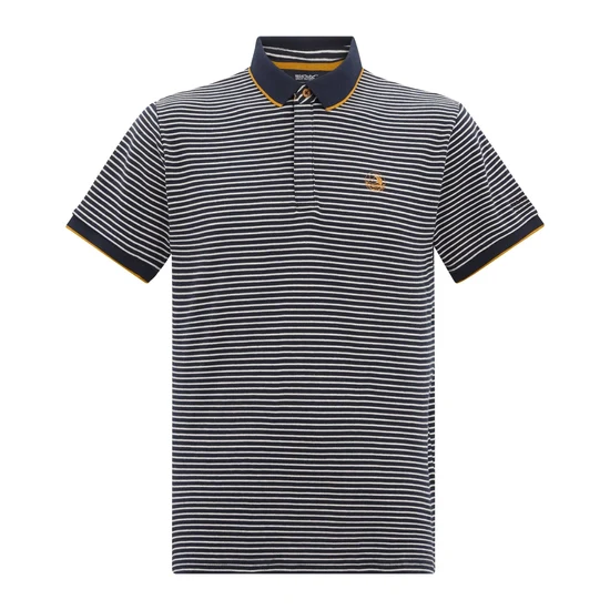 Regatta Tiver Polo Shirt - Navy Stone White Stripe - Image 3
