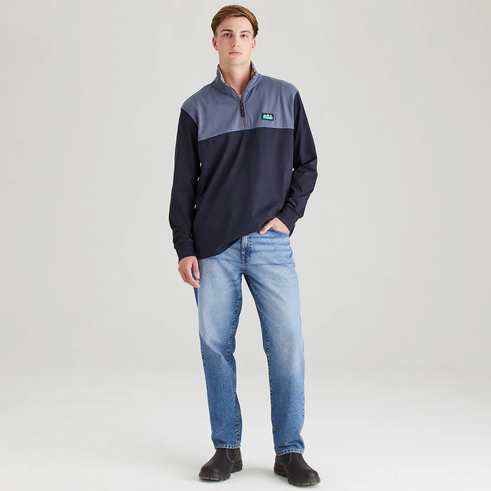 Ridgeline Men's Salthouse 1/4 Zip Top - Navy - Image 3