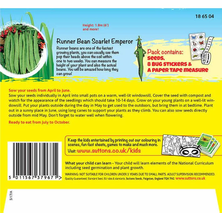 Runner Bean 'Grow A Whopper! (Scarlet Emperor)' - Seeds - Image 10
