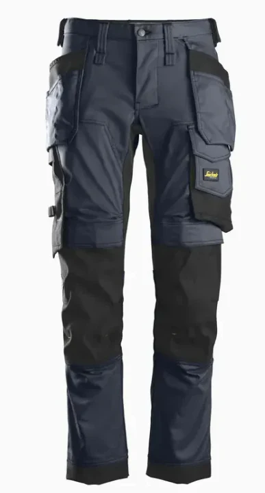 Snickers Stretch Trousers Holster Pockets - Navy/ Black