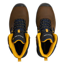 Snickers Solid Gear Essence Mid Mid Safety Shoe - Brown/Yellow - Image 2