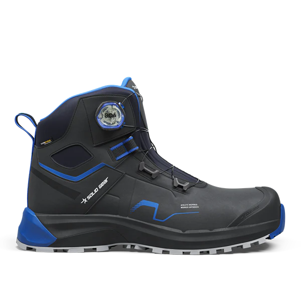 Snickers Solid Gear Sonar Mid Safety Shoe - Black/Blue
