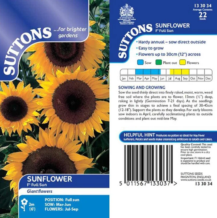 Sunflower Full Sun F1 Flower Seeds - Image 2
