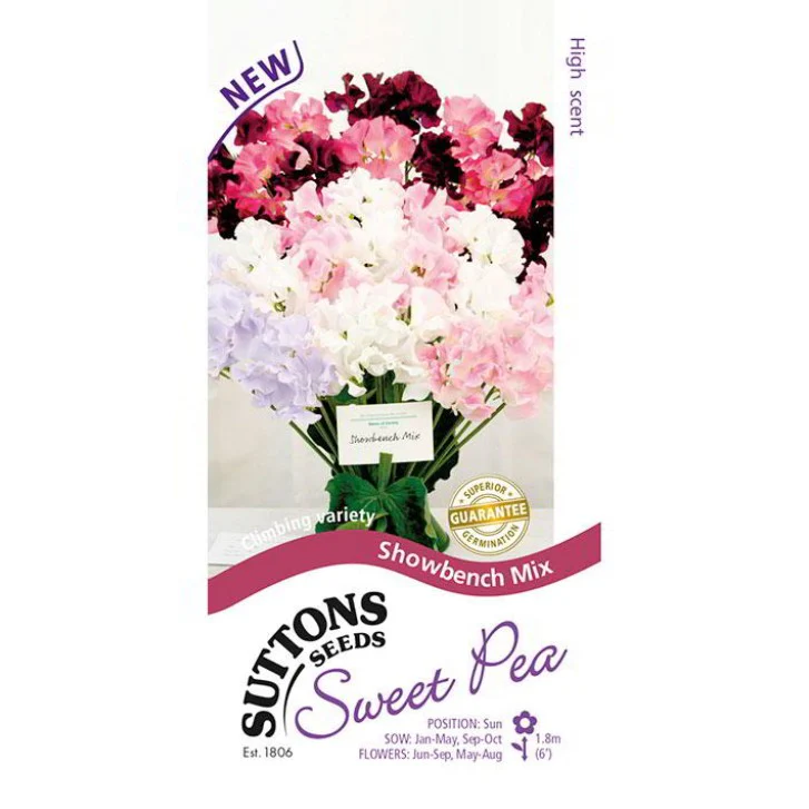 Sweet Pea Show Bench Mix Flower Seeds - Image 2
