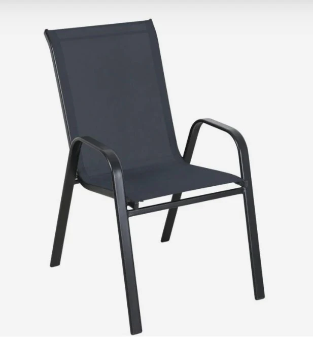 Textilene Stacking Garden Chair - Graphite