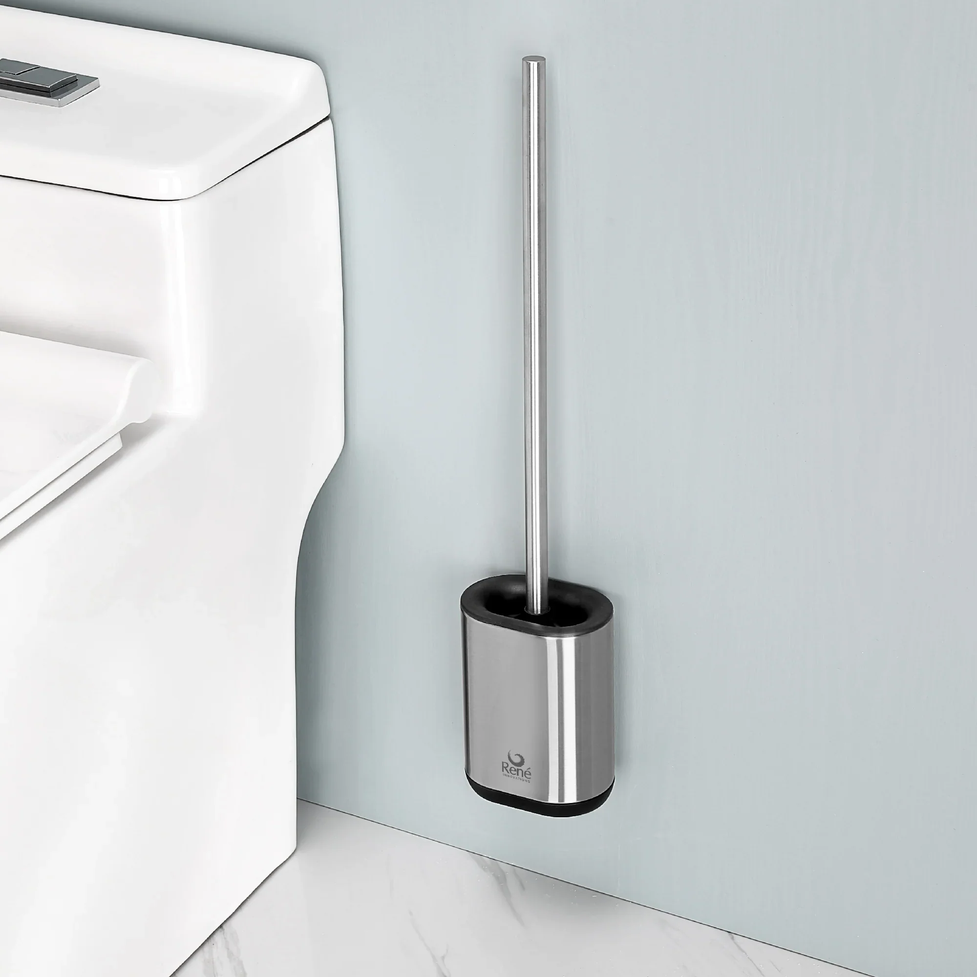 Rene 3 in 1 Toilet Brush - Stainless Steel