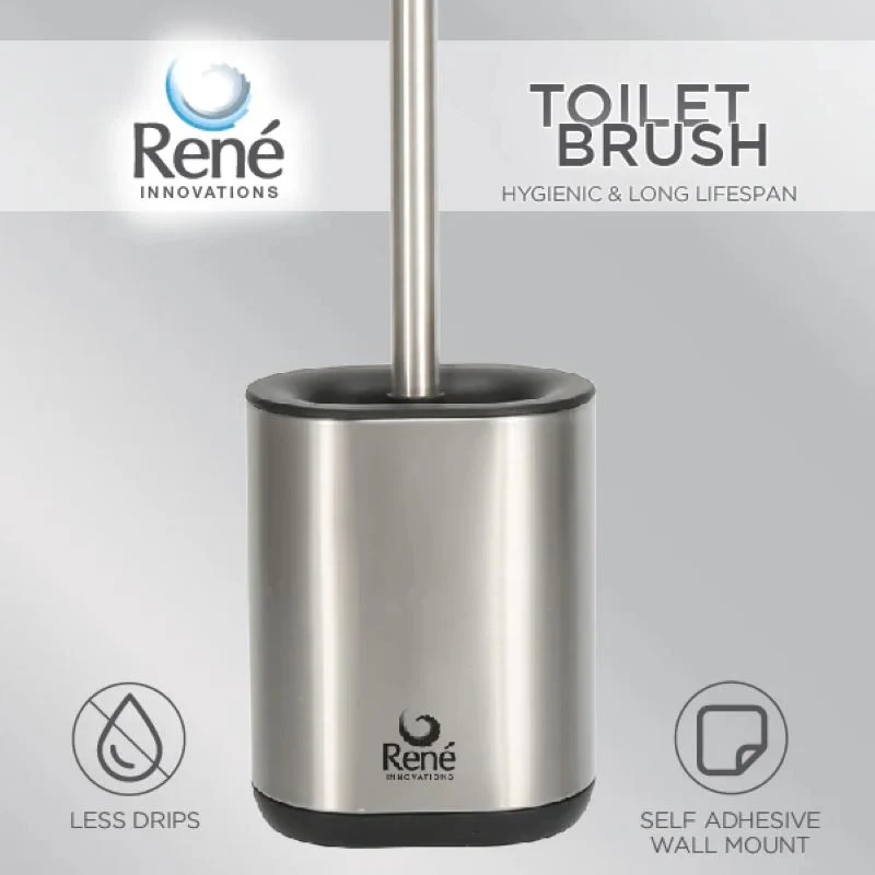 Rene 3 in 1 Toilet Brush - Stainless Steel - Image 2