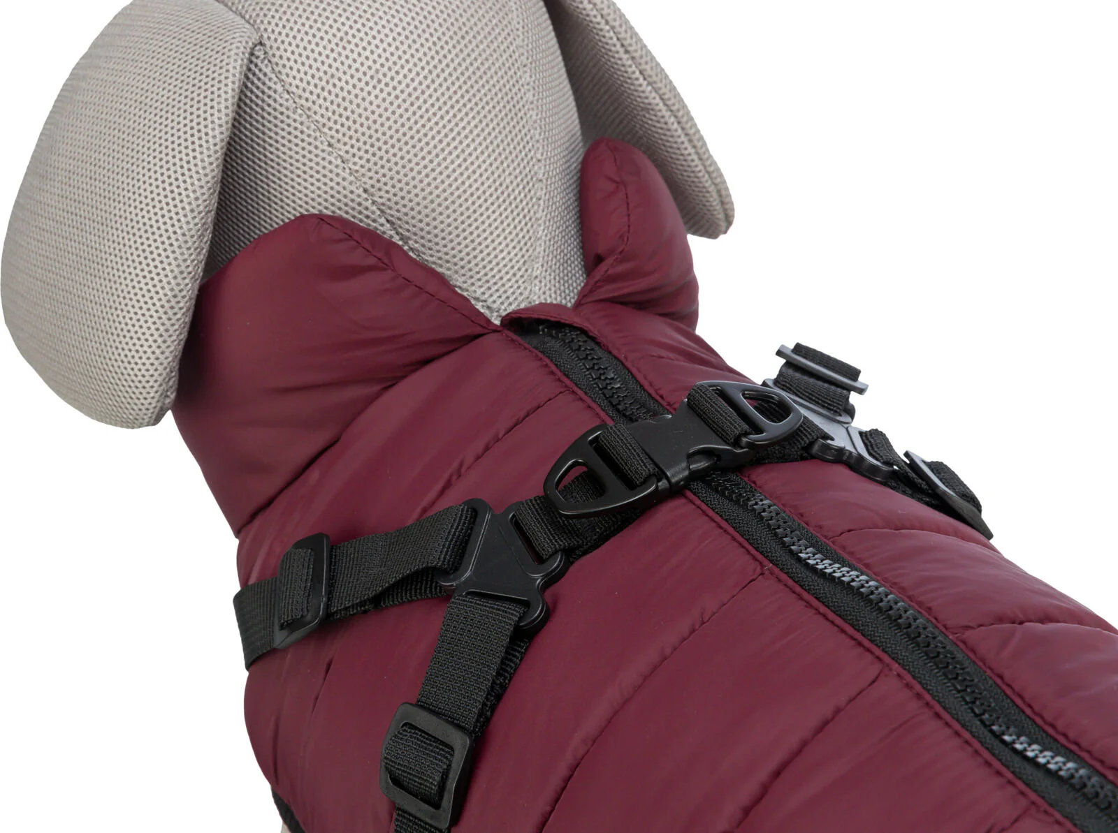 Trixie Pirou Winter Coat with Harness Sangria - Image 4