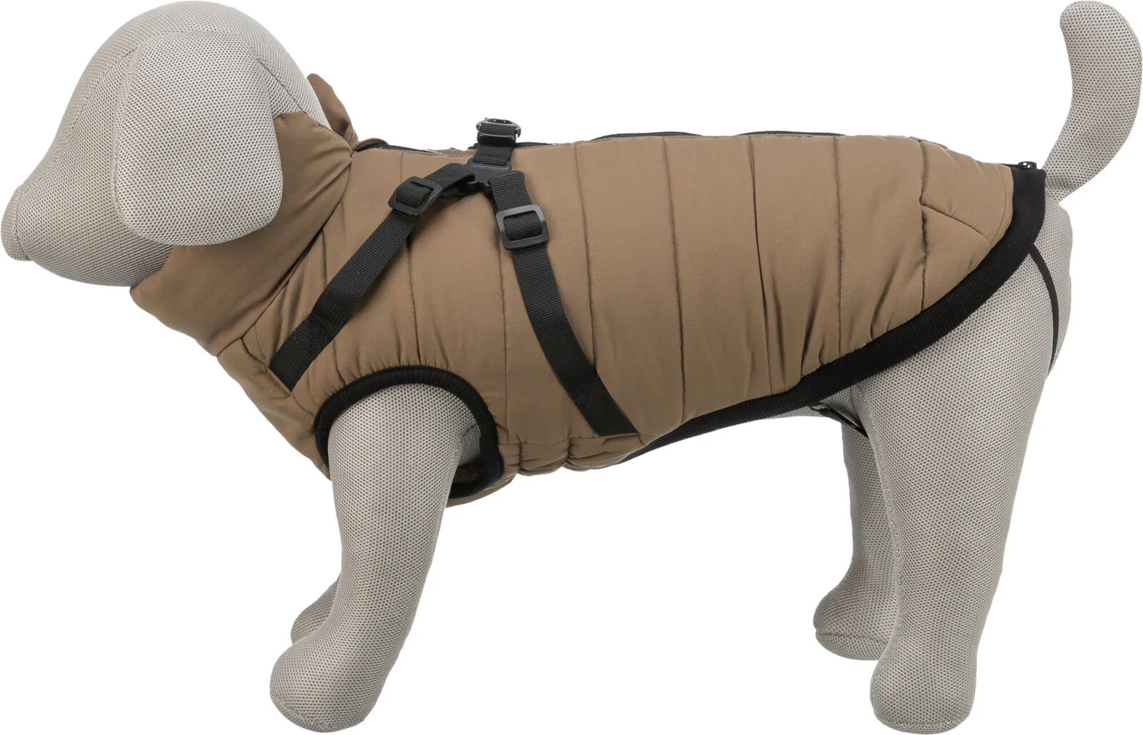 Trixie Pirou Wintercoat with Harness Sand - Image 2