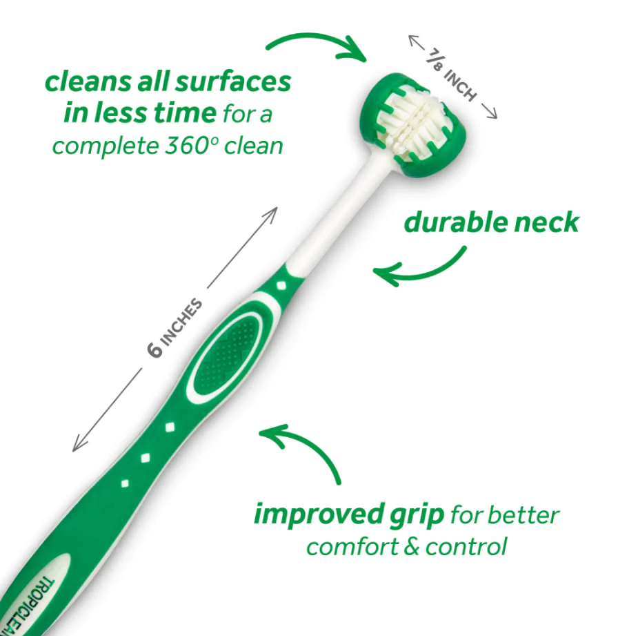 Tropiclean Tripleflex Toothbrush For Small Dogs - Image 2