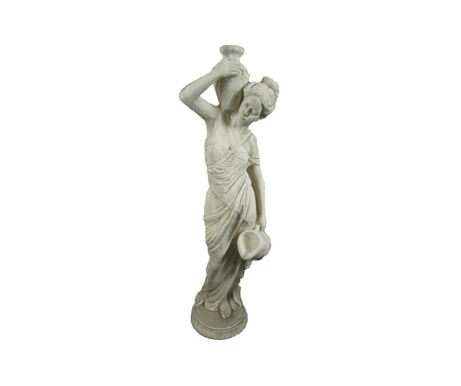 Urn Girl Concrete Garden Ornament - 114cm - Image 2