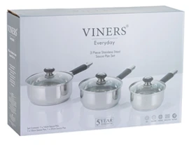 Viners Everyday 3 Piece Saucepan Set - Image 2