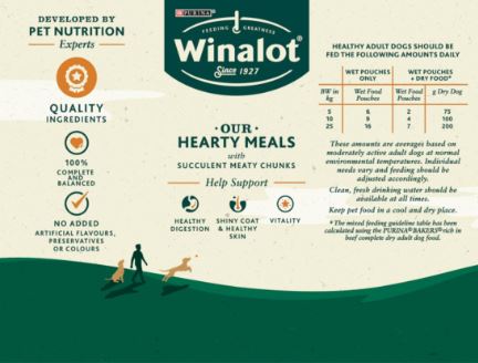 Winalot Meaty Chunks in Gravy Wet Dog Food Pouches - 12 x 100g - Image 2